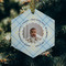 Baby Boy Photo Frosted Glass Ornament - Hexagon (Lifestyle)