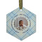 Baby Boy Photo Frosted Glass Ornament - Hexagon
