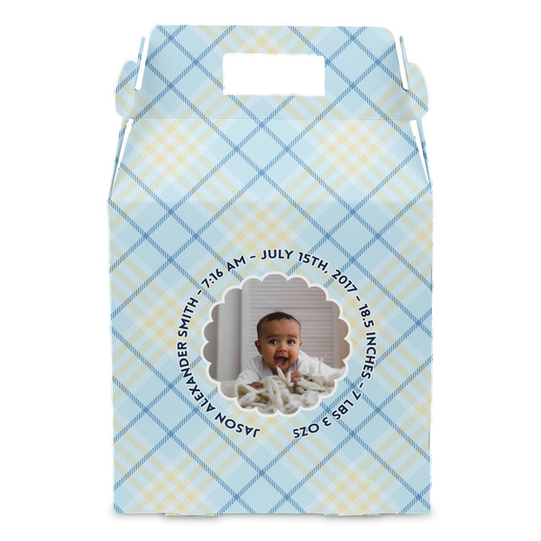 Baby Boy Photo Gable Favor Box - Front
