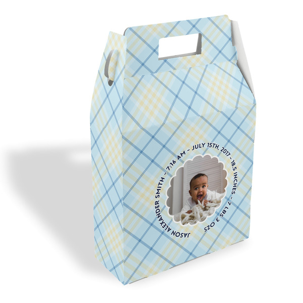 Custom Baby Boy Photo Gable Favor Box