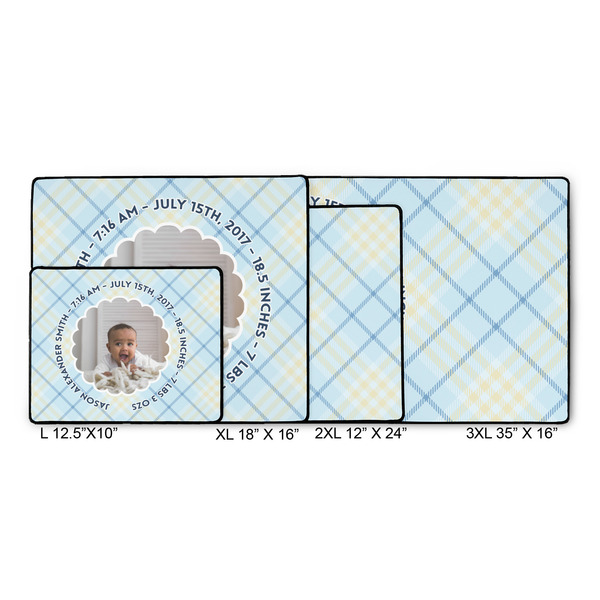Baby Boy Photo Gaming Mats - SIZE CHART