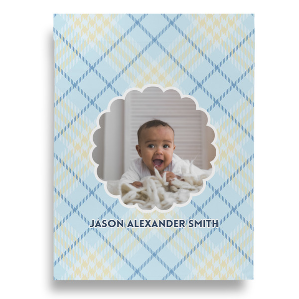 Baby Boy Photo Garden Flags - Large - Double Sided - BACK