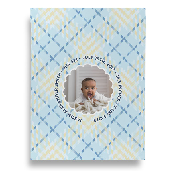 Baby Boy Photo Garden Flags - Large - Double Sided - FRONT