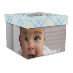 Baby Boy Photo Gift Box with Lid - Canvas Wrapped - Large