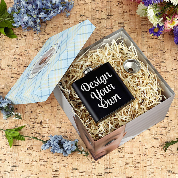 Baby Boy Photo Gift Boxes with Lid - Canvas Wrapped - Large - In Context