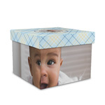 Baby Boy Photo Gift Box with Lid - Canvas Wrapped - Medium