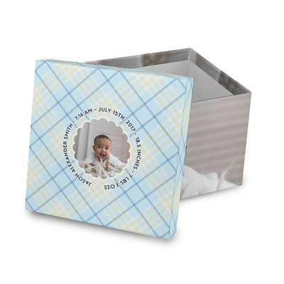Baby Boy Photo Gift Box with Lid - Canvas Wrapped