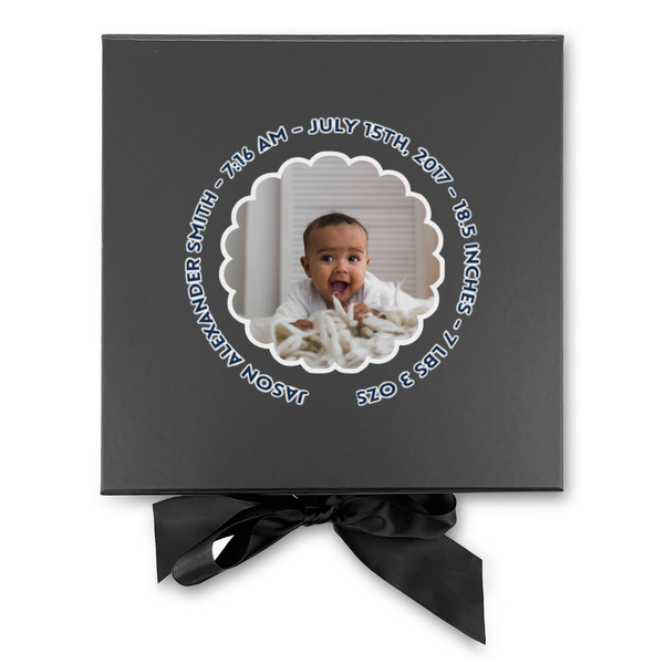 Baby Boy Photo Gift Boxes with Magnetic Lid - Black - Approval