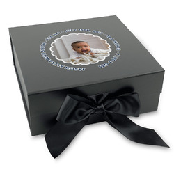 Baby Boy Photo Gift Box with Magnetic Lid - Black