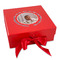 Baby Boy Photo Gift Boxes with Magnetic Lid - Red - Front