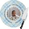 Baby Boy Photo Round Glass Cutting Board (Personalized)