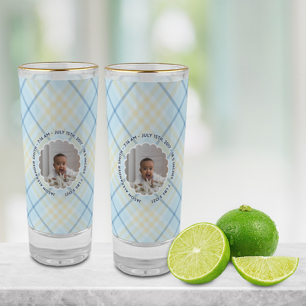 Baby Boy Photo Glass Shot Glass - 2 oz - LIFESTYLE