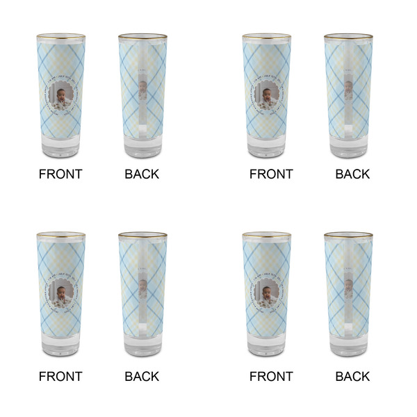 Baby Boy Photo Glass Shot Glass - 2 oz - Set of 4 - APPROVAL