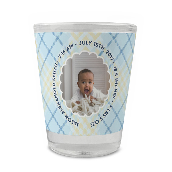 Custom Baby Boy Photo Glass Shot Glass - 1.5 oz - Set of 4