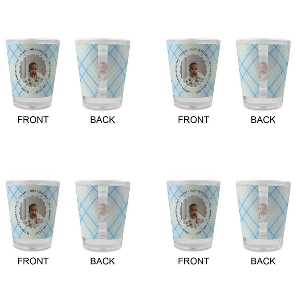 Baby Boy Photo Glass Shot Glass - Standard - Set of 4 - APPROVAL