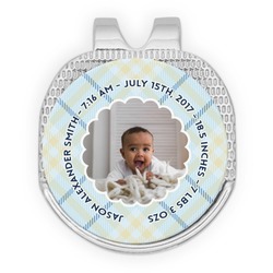Baby Boy Photo Golf Ball Marker - Hat Clip - Silver