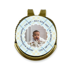 Baby Boy Photo Golf Ball Marker - Hat Clip - Gold