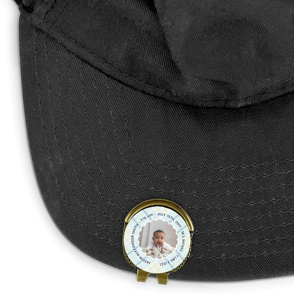 Baby Boy Photo Golf Ball Marker Hat Clip - Main - GOLD