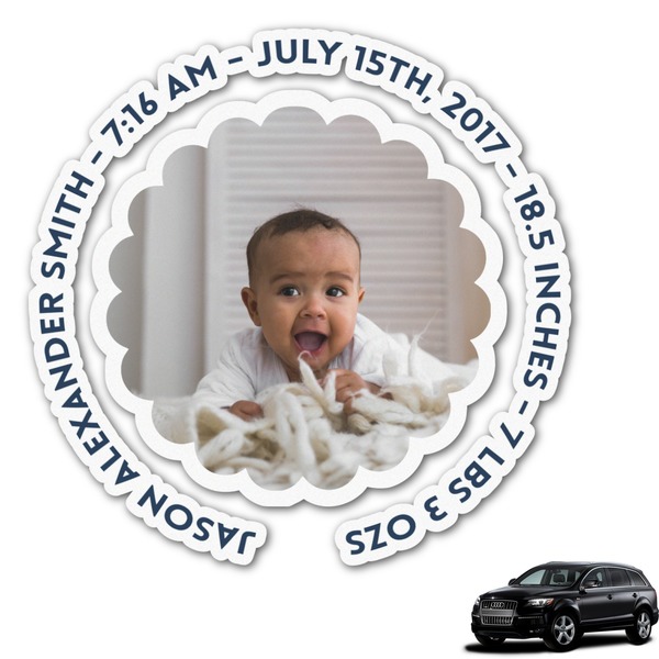 Custom Baby Boy Photo Graphic Car Decal (Personalized)