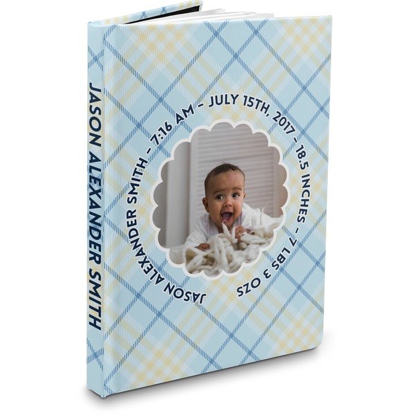 Custom Baby Boy Photo Hardbound Journal - 5.75" x 8" (Personalized)