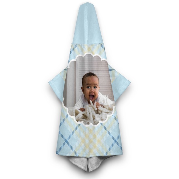 Baby Boy Photo Hooded Towel - Hanging