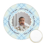 Baby Boy Photo Printed Cookie Topper - Round