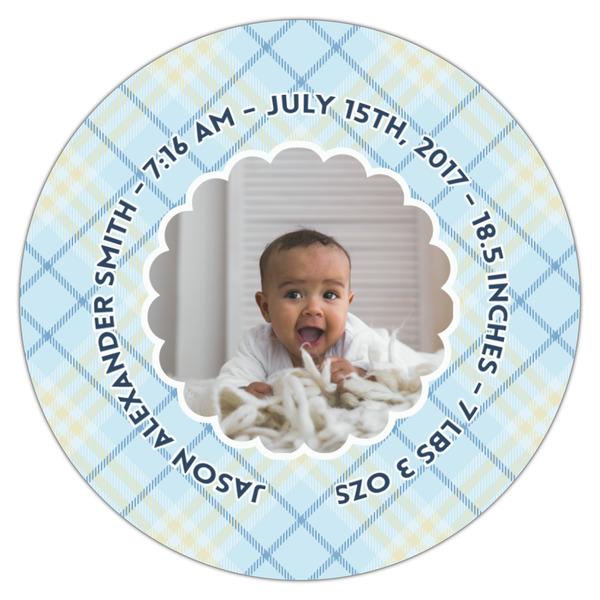 Baby Boy Photo Icing Circle - Medium - Single