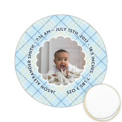 Baby Boy Photo Printed Cookie Topper - 2.15"