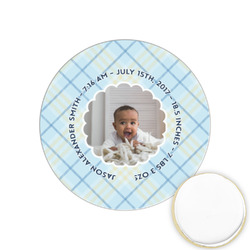 Baby Boy Photo Printed Cookie Topper - 1.25"