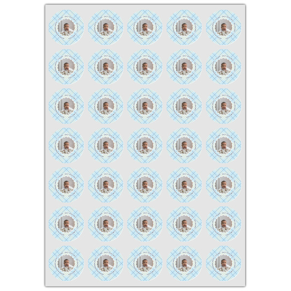 Baby Boy Photo Icing Circle - XSmall - Set of 35
