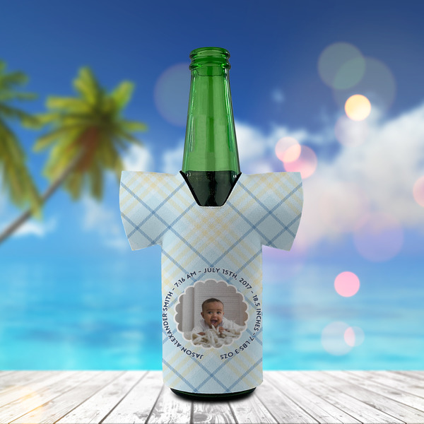 Baby Boy Photo Jersey Bottle Cooler - LIFESTYLE