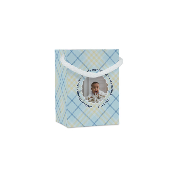 Custom Baby Boy Photo Jewelry Gift Bags - Matte