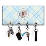 Baby Boy Photo Key Hanger w/ 4 Hooks