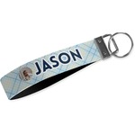 Baby Boy Photo Webbing Keychain Fob - Large (Personalized)