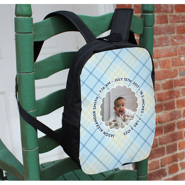 Baby Boy Photo Kids Backpack - In Context