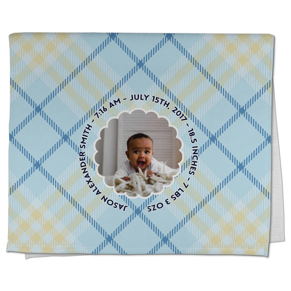 Custom Baby Boy Photo Kitchen Towel - Poly Cotton