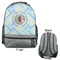 Baby Boy Photo Large Backpack - Gray - Front & Back View