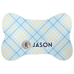 Baby Boy Photo Bone Shaped Dog Food Mat (Personalized)