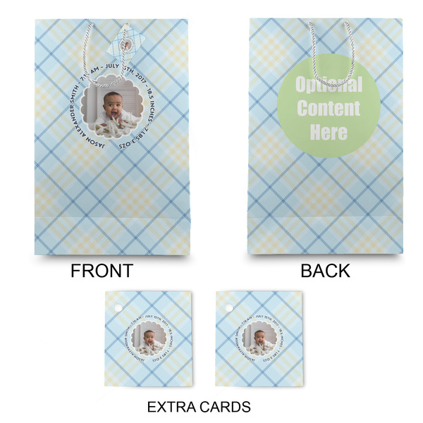 Baby Boy Photo Large Gift Bag - Approval
