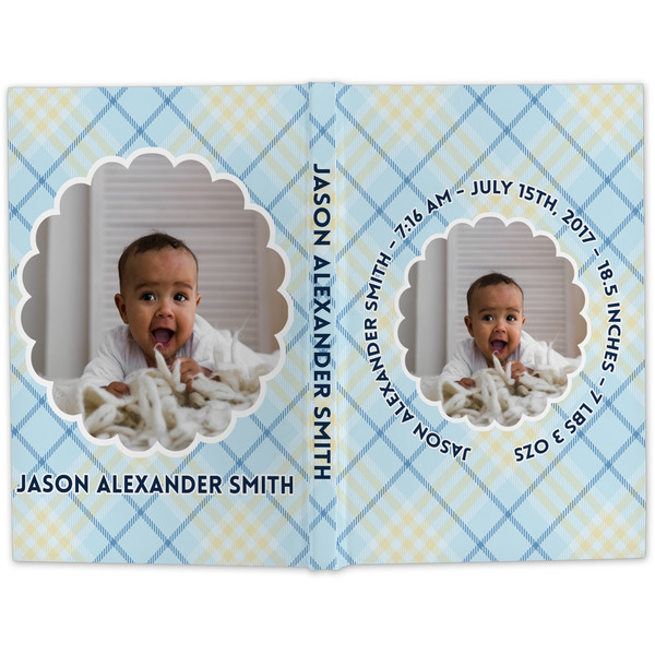 Baby Boy Photo Large Hard Cover Journal - Apvl