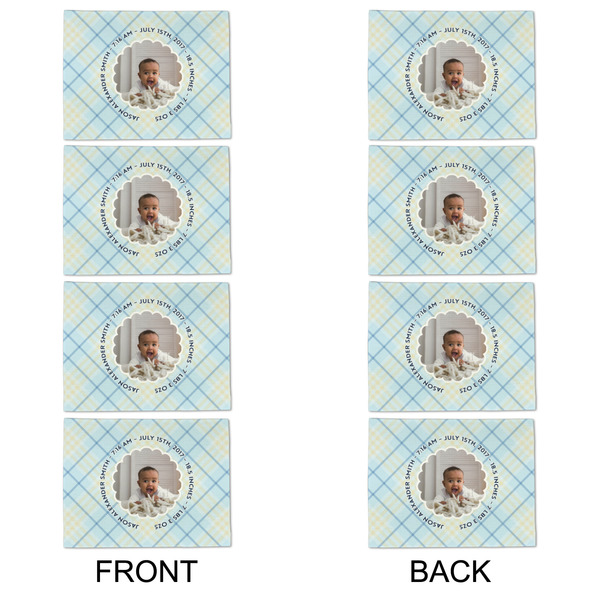 Baby Boy Photo Linen Placemat - APPROVAL Set of 4 (double sided)