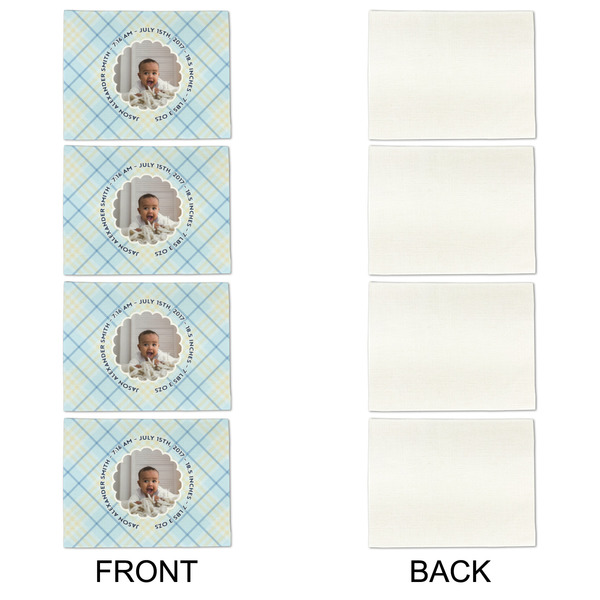 Baby Boy Photo Linen Placemat - APPROVAL Set of 4 (single sided)
