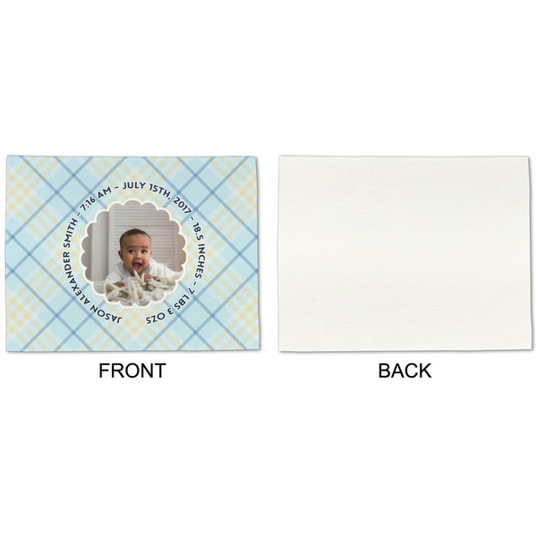 Baby Boy Photo Linen Placemat - APPROVAL Single (single sided)