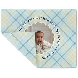 Baby Boy Photo Double-Sided Linen Placemat - Single