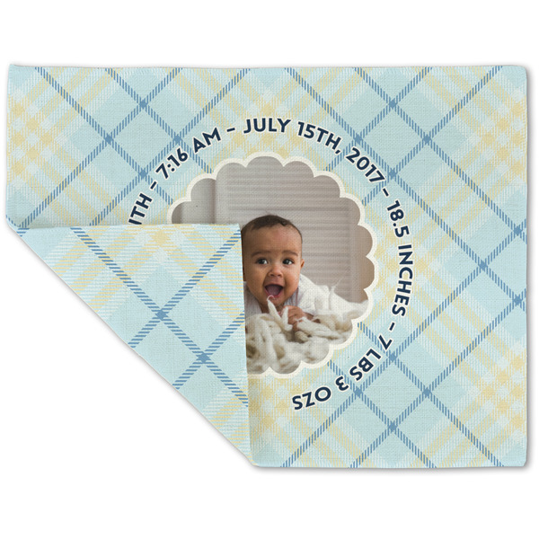 Baby Boy Photo Linen Placemat - Folded Corner (double side)