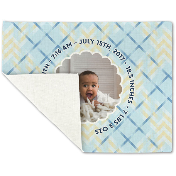 Baby Boy Photo Linen Placemat - Folded Corner (single side)
