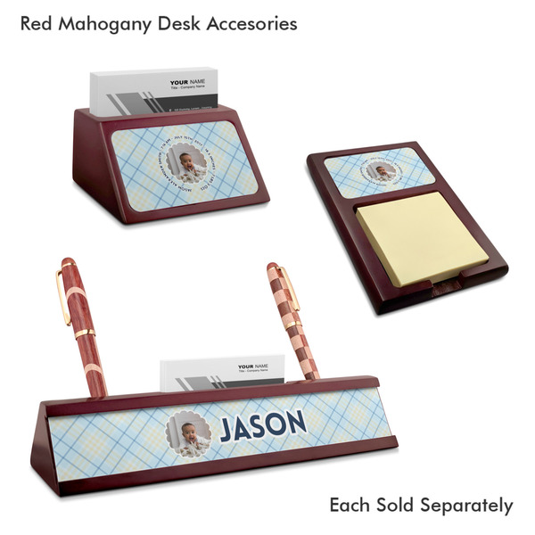 Baby Boy Photo Mahogany Desk Accessories