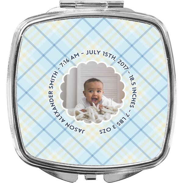 Custom Baby Boy Photo Compact Makeup Mirror (Personalized)