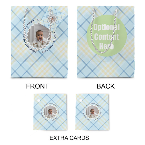 Baby Boy Photo Medium Gift Bag - Approval