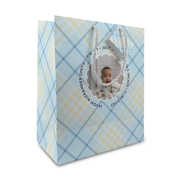 Custom Baby Boy Photo Medium Gift Bag